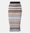 Missoni Rib-knit Striped Midi Skirt In Multicoloured