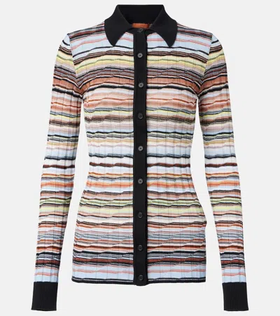 MISSONI STRIPED COTTON-BLEND SHIRT