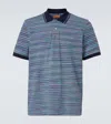 Missoni Striped Cotton Polo Shirt In Multicoloured
