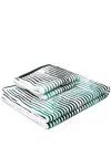 Missoni Striped Cotton Towels (set Of Two) In Blue