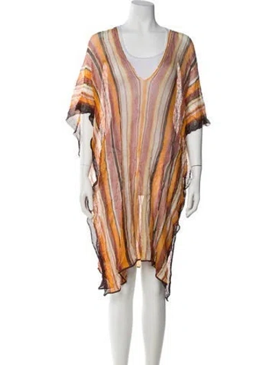 Pre-owned Missoni Striped Cover-up In Orange
