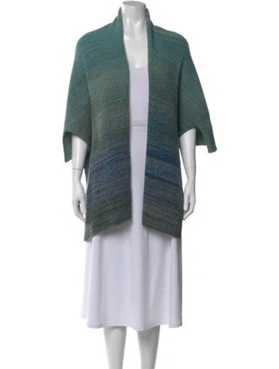 Pre-owned Missoni Striped Cowl Neck Sweater In Blue
