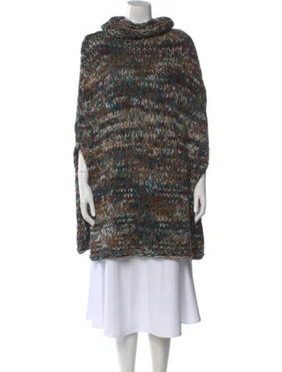 Pre-owned Missoni Striped Cowl Neck Sweater In Brown