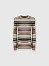 Missoni Striped Crew Neck Sweater In Multi