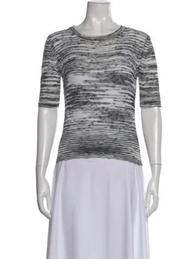 Pre-owned Missoni Striped Crew Neck Sweater In Black