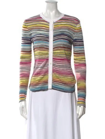 Pre-owned Missoni Striped Crew Neck Sweater In Black