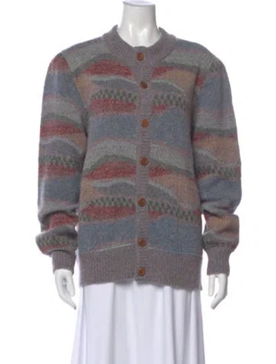 Pre-owned Missoni Striped Crew Neck Sweater In Gray