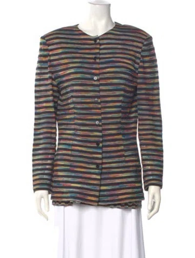 Pre-owned Missoni Striped Crew Neck Sweater In Multi