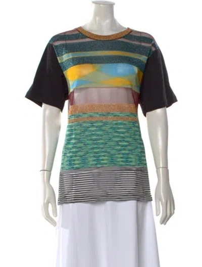 Pre-owned Missoni Striped Crew Neck Sweater In Neutral