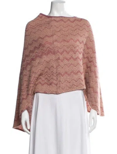 Pre-owned Missoni Striped Crew Neck Sweater In Pink