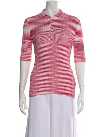 Pre-owned Missoni Striped Crew Neck Sweater W/ Tags In Pink