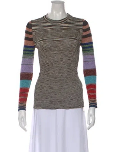 Pre-owned Missoni Striped Crew Neck Top