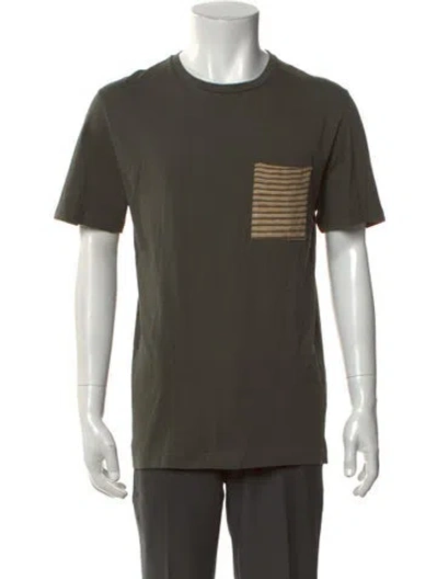 Pre-owned Missoni Striped Crew Neck T-shirt In Green