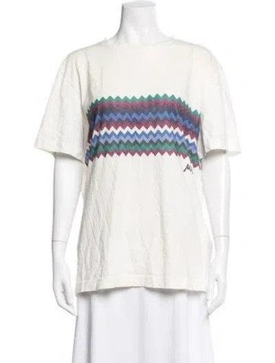 Pre-owned Missoni Striped Crew Neck T-shirt In Neutral