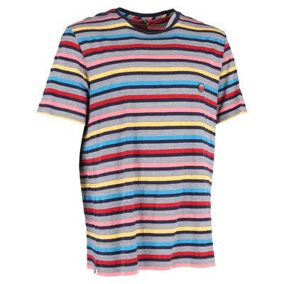 Missoni Striped Crewneck T-shirt In Multicolor Cotton