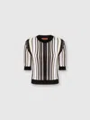 Missoni Striped Crochet Sweater Sweaters And Cardigans Multicolor In Multicoloured