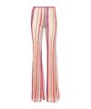 Missoni Multi Color Multicolor High-waisted Flared Trousers In Multicolor