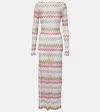Missoni Striped Crochet Maxi Dress In Multicoloured