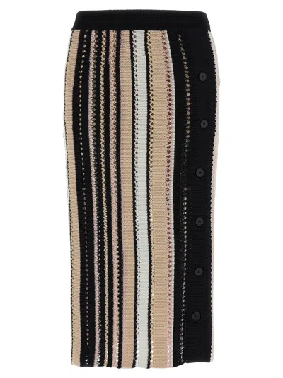 Missoni Striped Crochet Skirt Skirts Multicolor