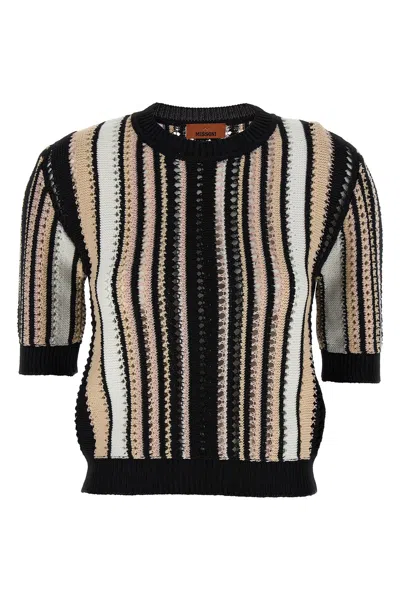 MISSONI MISSONI STRIPED CROCHET SWEATER