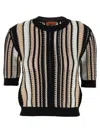 Missoni Striped Crochet Sweater Sweaters And Cardigans Multicolor In Multicolor