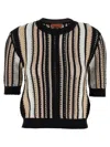 Missoni Striped Crochet Sweater Sweaters And Cardigans Multicolor In Multicolor