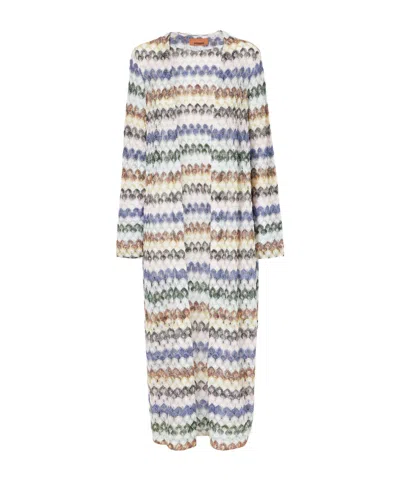 Missoni Striped Crochet-knit Cardigan In Multi