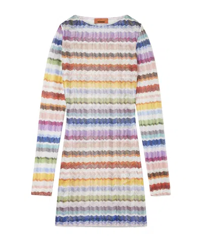 Missoni Striped Crochet-knit Coverup In Multi