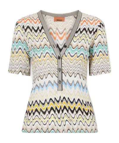 Missoni Striped Crochet-knit Sweater In White