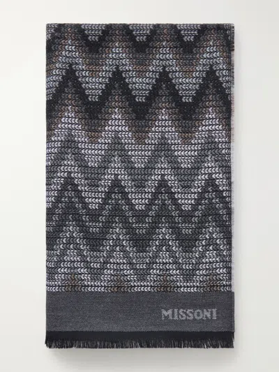 Missoni Multicolour Abstract Pattern Pure Virgin Wool Scarf