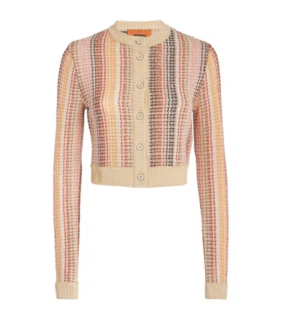 Missoni Striped Cropped Cardigan In Multi
