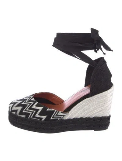 Pre-owned Missoni Striped D'orsay Pumps In Blue