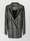 Missoni Striped Double-breasted Blazer Notched Lapels