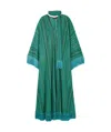 Missoni Zickzack-kaftan Mit Pailletten Und V-ausschnitt Und Abnehmbarem Schal Mit Fransen In Green