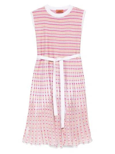 Missoni Kids' Striped Dress In Pink