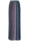 Missoni Striped Embellished Metallic-knit Maxi Skirt In Multicoloured