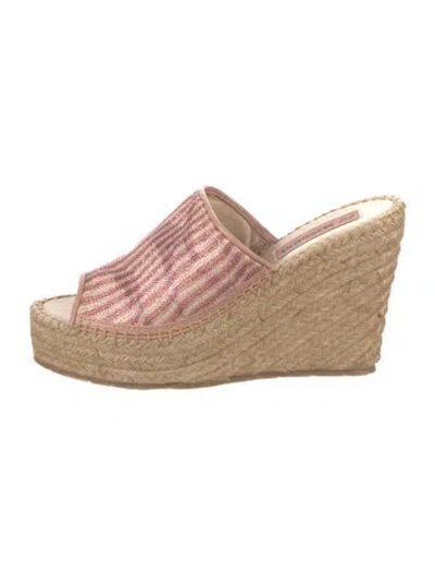 Pre-owned Missoni Striped Espadrilles In Blue/metallic/orange
