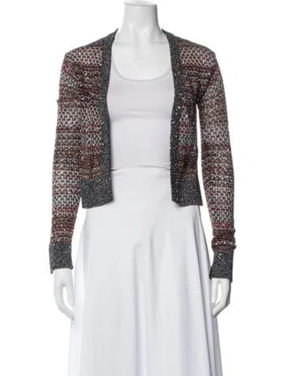 Pre-owned Missoni Striped Evening Jacket In White