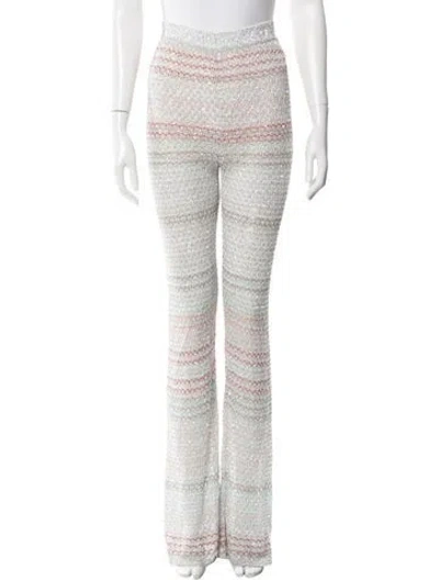 Pre-owned Missoni Striped Flared Pants In Multicolor