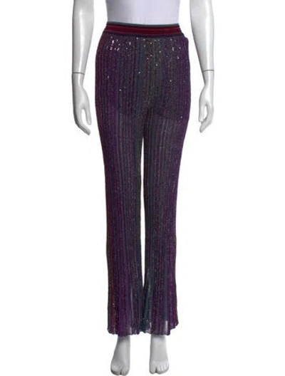 Pre-owned Missoni Striped Flared Pants W/ Tags In Multi