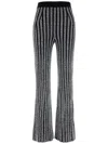 Missoni Sequin-embellished Ribbed-knit Flared Pants In Black