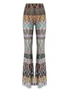 Missoni High Waist Flared Pants In Brown