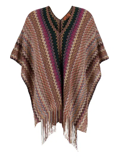 Missoni Women Poncho Mod.9 90x70 Da231 In Black