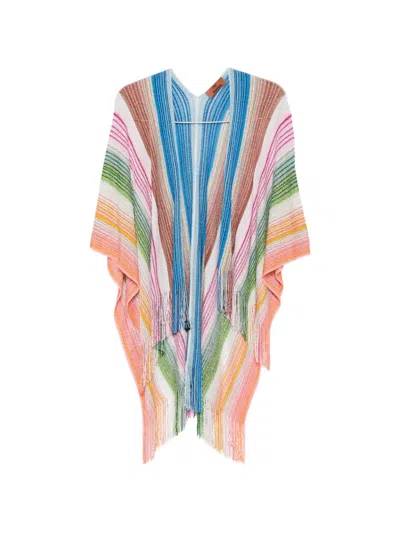 Missoni Striped Fringed Jacket In Multi