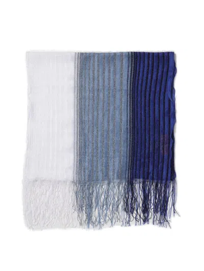Missoni Striped Fringed Knitted Scarf In Multi