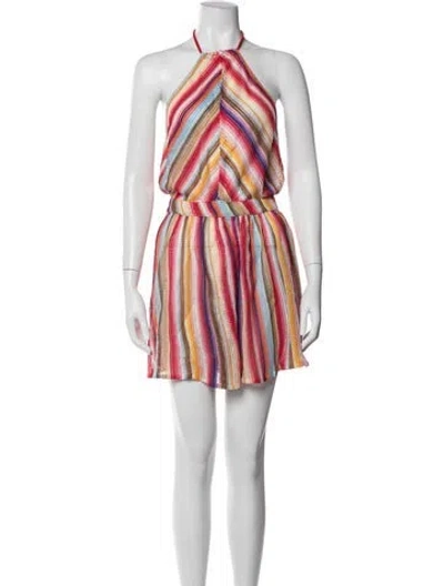 Pre-owned Missoni Striped Halterneck Jumpsuit In Pink