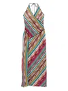 Missoni Striped Halterneck Maxi Dress In Multi