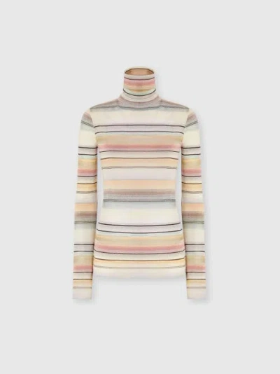 MISSONI MISSONI STRIPED HIGH-NECK SWEATER