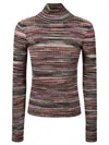 Missoni Rollkragenpullover Aus Rippstrick In Space-dye-optik In Powder