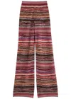 Missoni Striped-intarsia Metallic-knit Trousers In Multicoloured